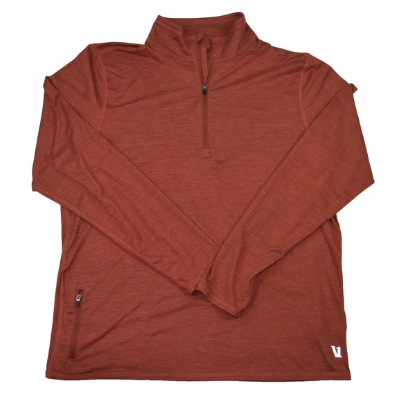 Vuori 1/4 Zip Pullover Long Sleeve Performance Stretch Red Men's Medium - Picture 1 of 12